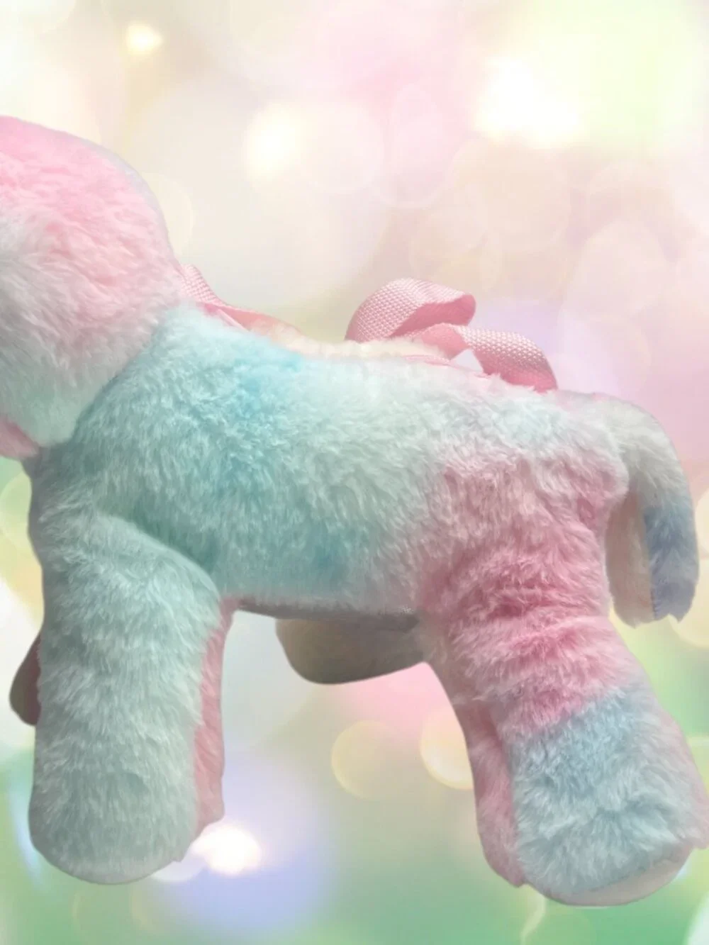 NWT Unicorn Bag Plush Stuffed Animal Purse Tie Dye Rainbow Crossbody Girls #5